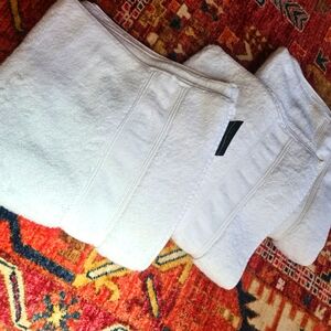 Eguptian Cotton Carrara Oasis Made in Italy White Luxury Plush Towels Set/3